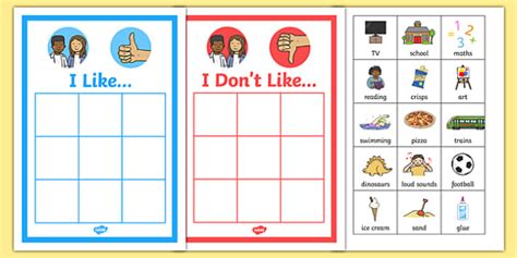 If you could be anything, what would you be and why? 'I like' and 'I don't like' Sorting Activity - ESL All ...