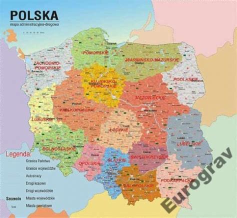 Szukacz mapowy, zdjęcia lotnicze, mapy street view. Administracyjna mapa polski plik wektorowy cdr lub ...