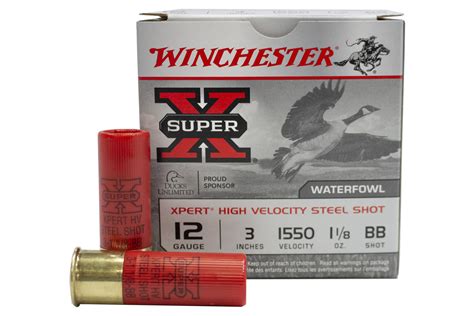 winchester 12 gauge 3 inch 1 1 8 oz bb shot super x xpert high velocity steel 25 box sportsman