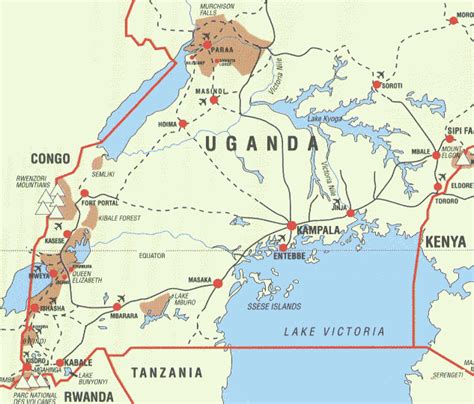 Uganda Map And Safari Destinations
