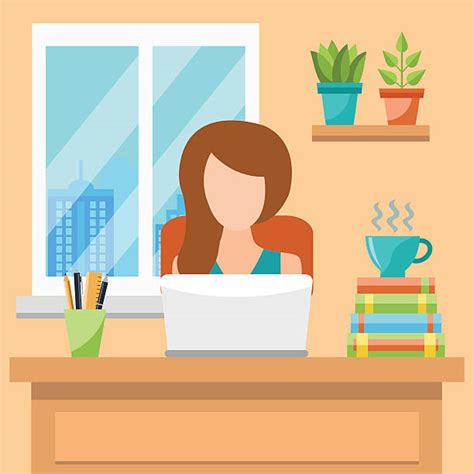 Work From Home Clip Art Vector Images And Illustrations Istock