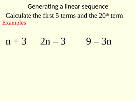 Nth Term Generating A Sequence And Finding The Nth Term Of A Linear