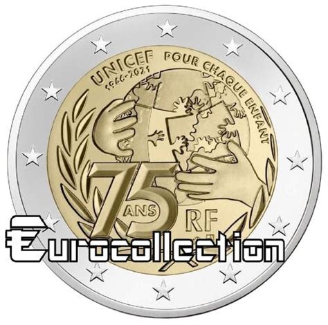 2 Euro France 2021 Unicef Be Eurocollectionshop