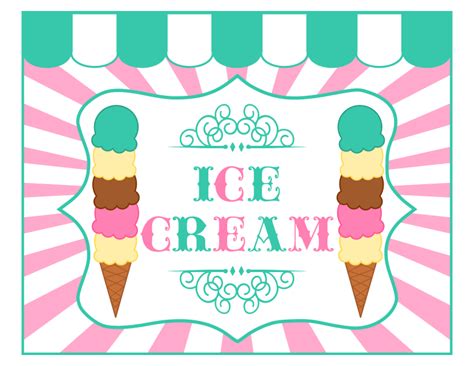 Ice Cream Sign Printable Printable Word Searches