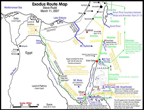 Exodus Route Map Mystery Of History Volume 1 Lesson 19 Mohi19