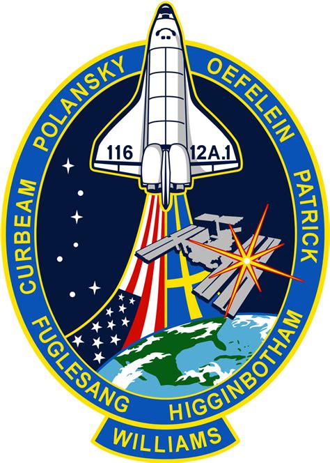 The Sts 116 Patch Design Signifies The Continuing Assembly Of The Iss