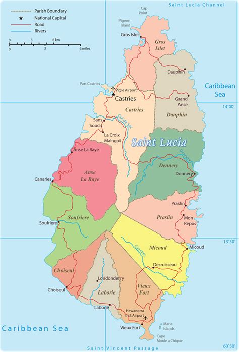 Detailed Political Map Of Saint Lucia Ezilon Maps Porn Sex Picture
