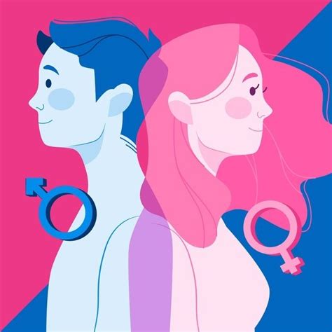 Flat Design Gender Identity Concept With Free Vector