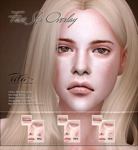 Sims 4 Ccs The Best Face Skin Overlay By Tifa