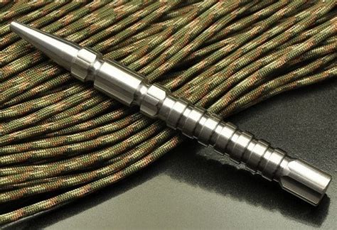 Use your thumb to secure the end or the the sternum, the upper lip, upper rib cage, back of the hand, etc. China Titanium Ti Kubotan Kubatan Kubaton Self Defense EDC ...