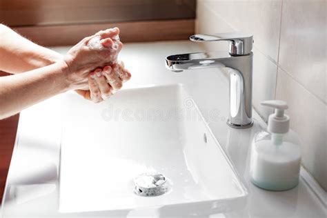 Washing Hands With Soap To Prevent Coronavirus Stock Photo Image Of