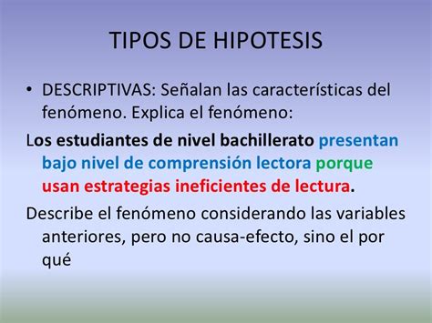 Hipotesis De Investigacion