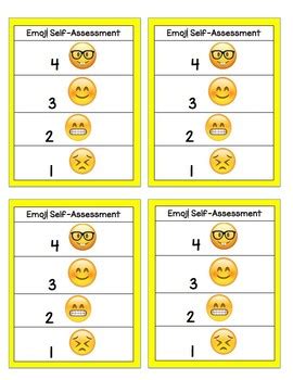 Emojil Self Assessment By Growing With Ms Gonzalez Tpt