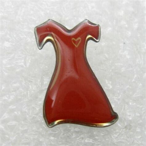 Go Red For Women Dress American Heart Enamel Lapel Pin A203 Ebay