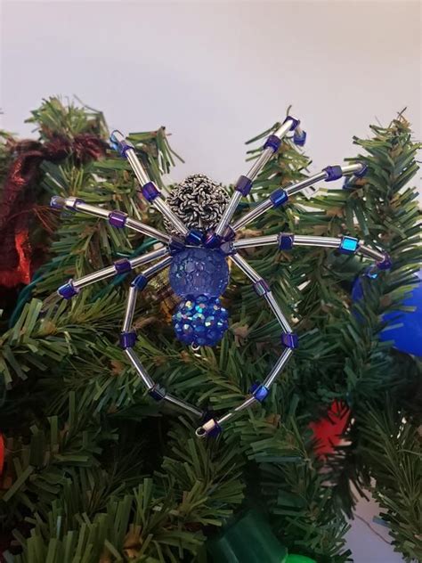Christmas Spider Ornament Beaded Spider Ornament Beaded Etsy