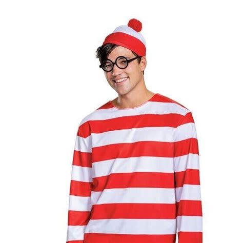 Disguise Wheres Waldo Book Character Adult Halloween Costume Accessory Kit Fearless Apparel