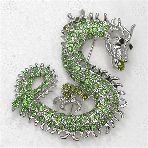 Rhinestone Dragon Pin Brooches C512 K In Brooches From Jewelry