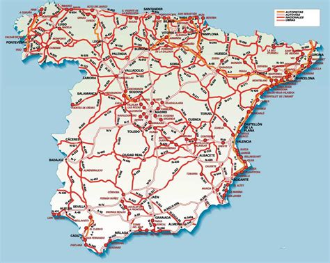 Spain Road Map Full Size