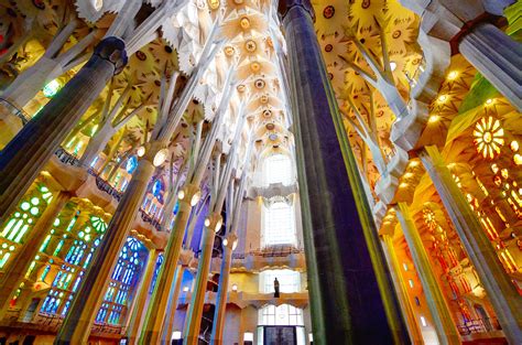 La Sagrada Familia Aerial View By Antoni Gaudi Barcelona Spain R