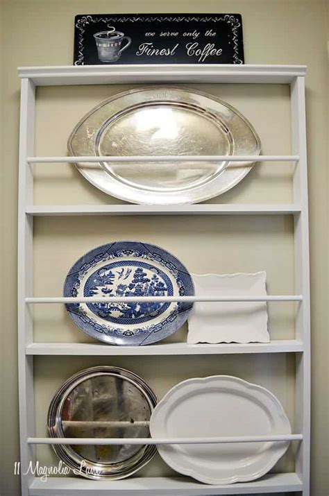 Keep your kitchen cupboards organized by storing all the pan lids together or those plastic storage. DIY Plate Rack: The Best Way to Stack Your Plates