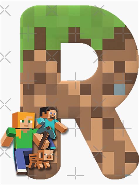 Minecraft Personal Name Letter R Sticker For Sale By Ddkart Redbubble
