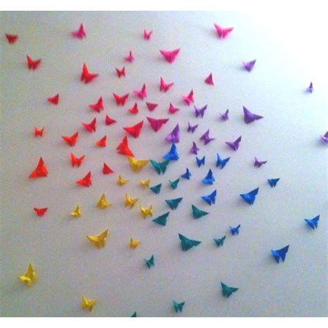 Whether it is for cupcakes, cake pops, or a full make sure that you will have plenty of room to handle the wax paper or parchment for after you pipe your butterfly onto the wax paper or parchment. ainbow buterfly nursery | Rainbow origami butterfly wall ...