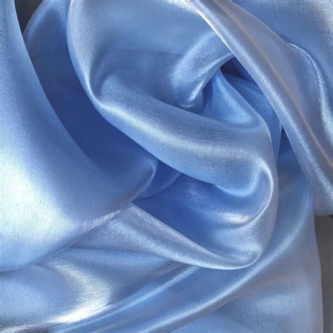 Azure Blue Organza Fabric Organza Fabric By The Yard Wedding Etsy