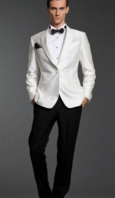 Starting with the wedding suit groom outfits always stick with the formal or semi formal styling of the outfit. New Arrival New White Mens Suits For Wedding Shawl Lapel ...