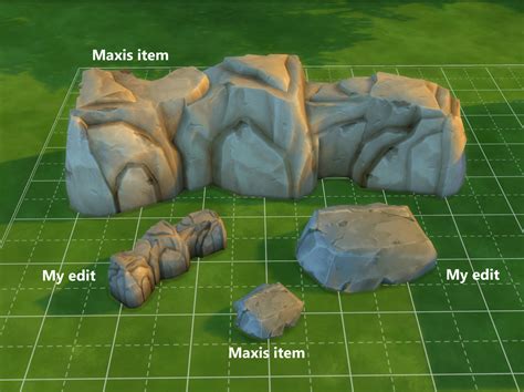 Mod The Sims Rock Surfaces Maxis Mesh Edit