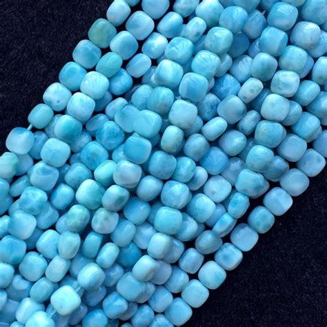 Dominicana Aaa High Quality Natural Genuine Blue Larimar Sqaure Fillet