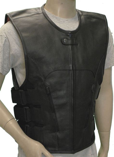 Pin On Vests Denim Leather For Bikers