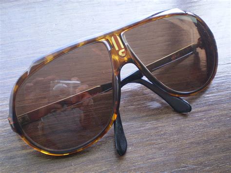 vintage carrera aviator sunglasses tortoise shell brown eyeglasses shades