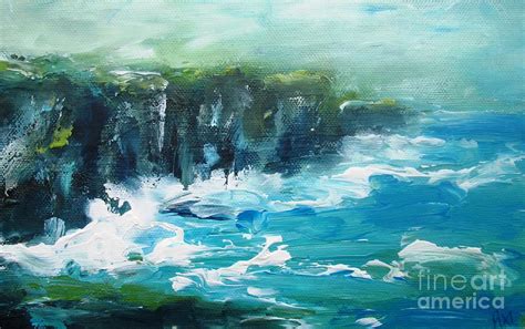 Painting Of Cliffs Of Moher Clare Ireland Pixi Painting By