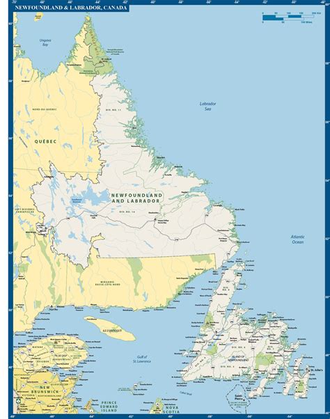Newfoundland Province Map Digital Creative Force