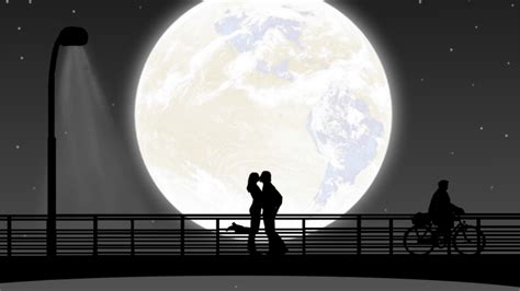 Full Moon Night Couple Kiss Wallpaper Hd Love Wallpapers 4k Wallpapers Images Backgrounds Photos