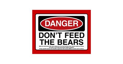 Danger Dont Feed The Bears Postcard Zazzle