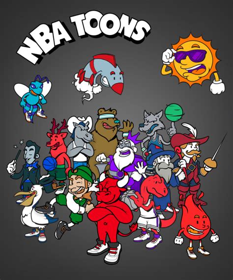 Nba Logos Pictured As Cartoon Characters