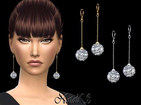 Crystal Drop Disco Ball Earrings Found In Tsr Category Sims 4 Female