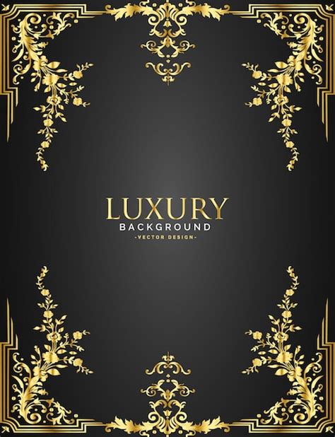 Premium Vector Luxury Decorative Black Golden Frames