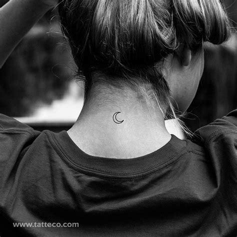 Crescent Moon Outline Tattoo