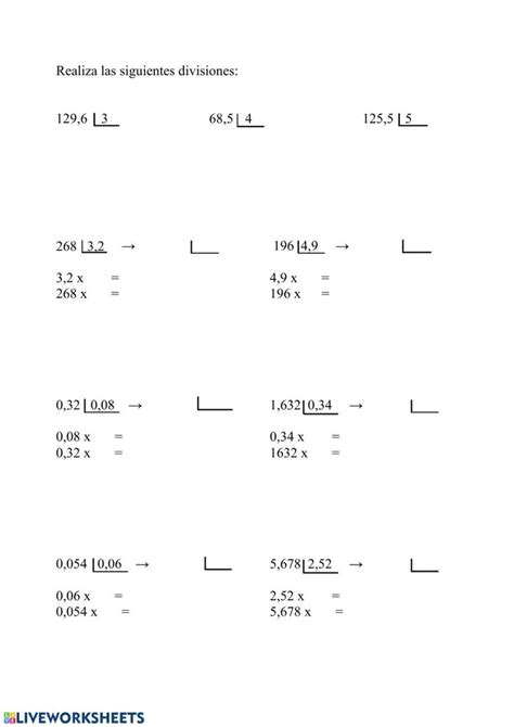 Divisiones Con Decimales Divisiones Con Decimales Decimal
