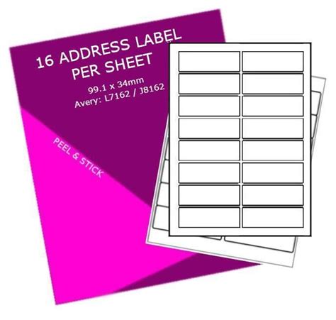 16 Label Per Sheet