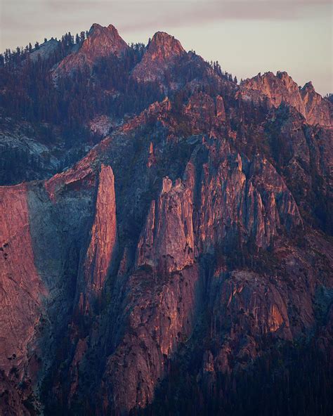 Castle Rocks Sunset Sequoia National Park Photograph By Brett Harvey
