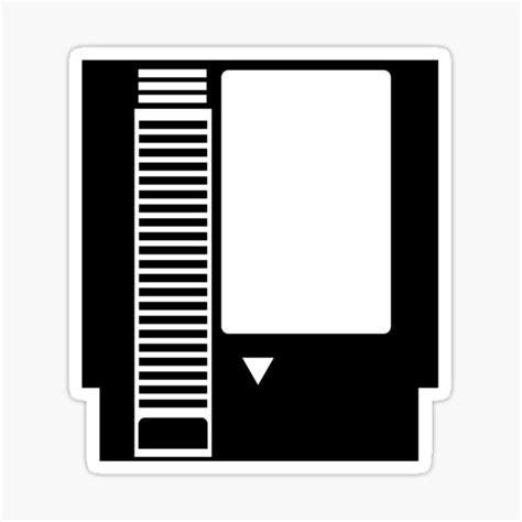 Minimal Nes Cartridge Sticker By Thedailyrobot Redbubble