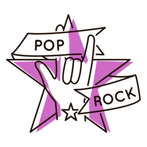 Símbolo De Estrella De Pop Rock De Mano Descargar Pngsvg Transparente