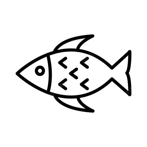 Ikon Garis Ikan Vektor Satwa Mati Lingkungan Png Dan Vektor Dengan