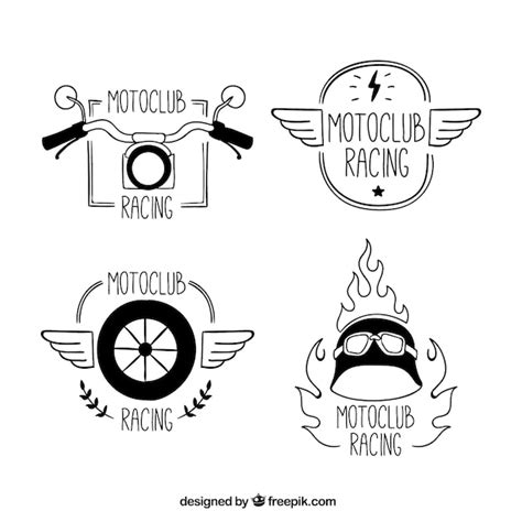 Free Motorcycles Club Hand Drawn Logos Nohatcc