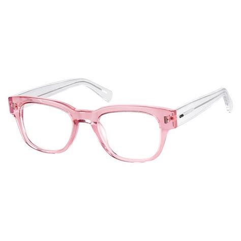 zenni womens square prescription eyeglasses pink plastic 300119 new glasses glasses online