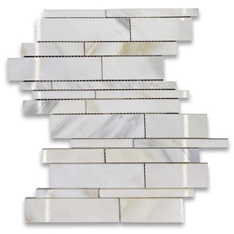 Buy Stone Center Online Calacatta Gold Marble Random Strip Modern Brick