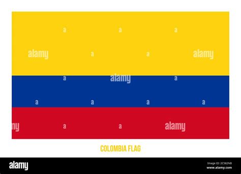 Colombia Bandera Vectorial Ilustración Sobre Fondo Blanco Bandera